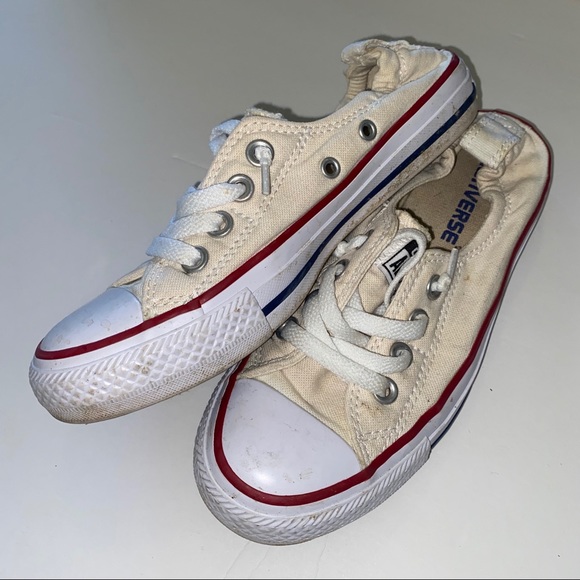 Converse white and red womens 5.5 US - Picture 1 of 6